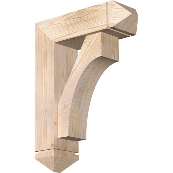Ekena Millwork Westlake Arts and Crafts Smooth Bracket w/ Offset Brace, Douglas Fir, 7 1/2"W x 24"D x 32"H BKT0806X24X32WTL03SDF - main